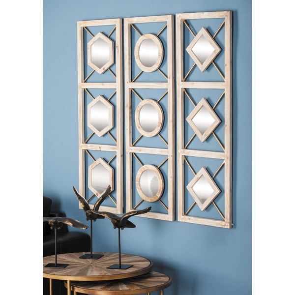 Shop Set of 3 Modern 39 Inch Rectangular Mirror Wall Decor ...