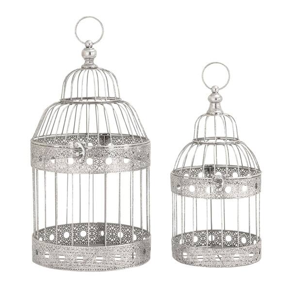 Studio 350 Metal Bird Cage Set of 2, 18 inches, 15 inches high ...