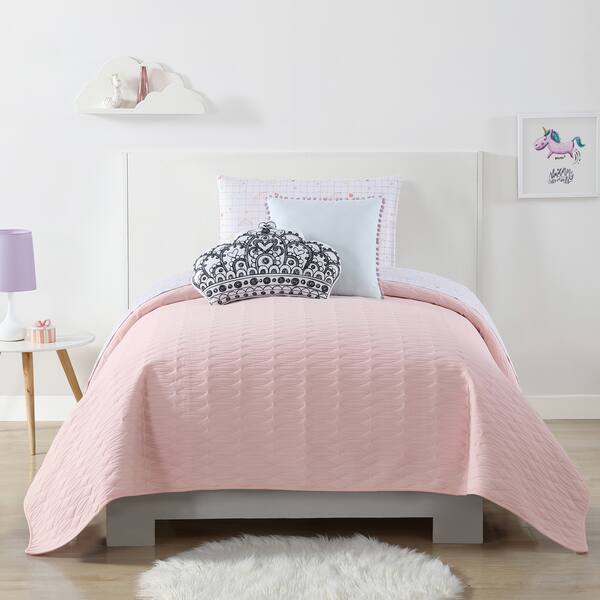 Shop My World Unicorn Princess Printed Crown Decorative Pillow