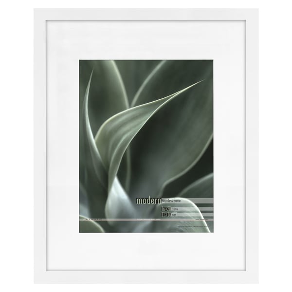 Shop Modern White 16x20 Picture Frame matted for 11x14 Photo - Free ...