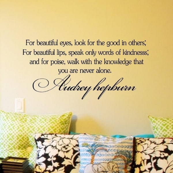 Home Decor Stickers Audrey Hepburn Quote Living Room