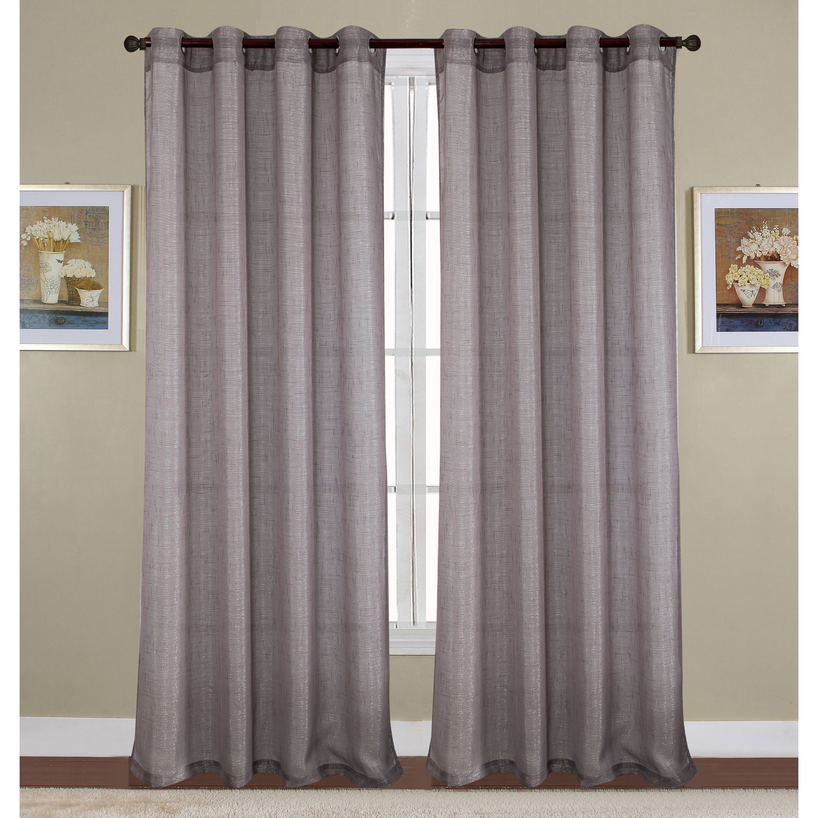 Sparkle Woven Lurex 90 Inch Grommet Curtain Panel 54 X 90