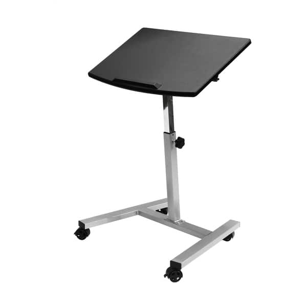 Shop Airlift Tilting Mobile Laptop Computer Desk Cart With Stopper