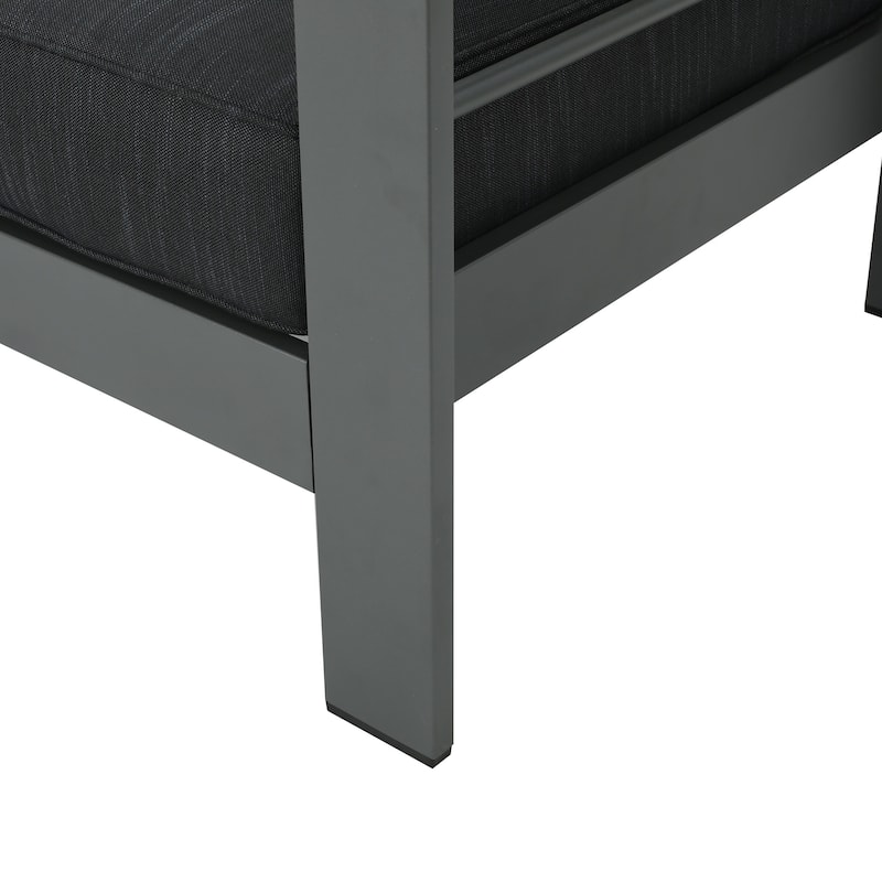 Cape Coral 4-pc. Cushioned Aluminum Chat Set by Christopher Knight Home