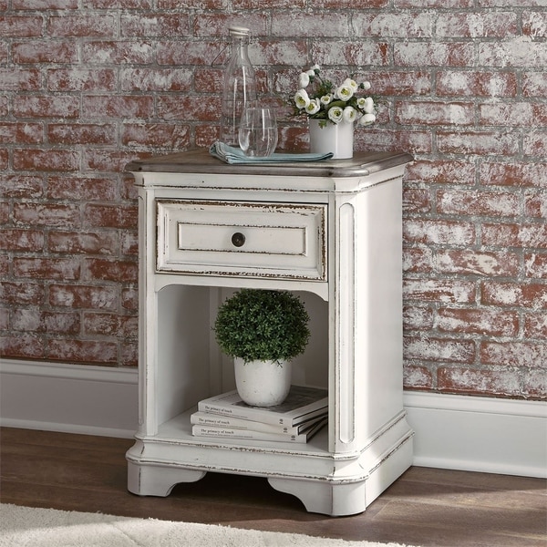 Shop Magnolia Manor Antique White 1drawer Nightstand On Sale Free