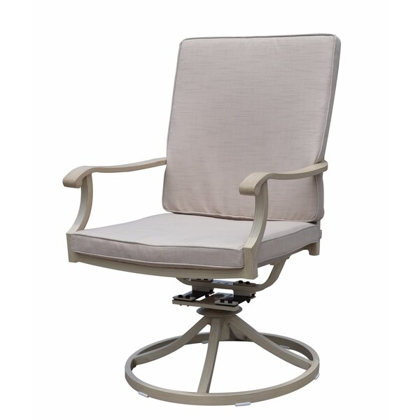 Courtyard Casual Camel Torino Aluminum Outdoor Swivel Dining Chair