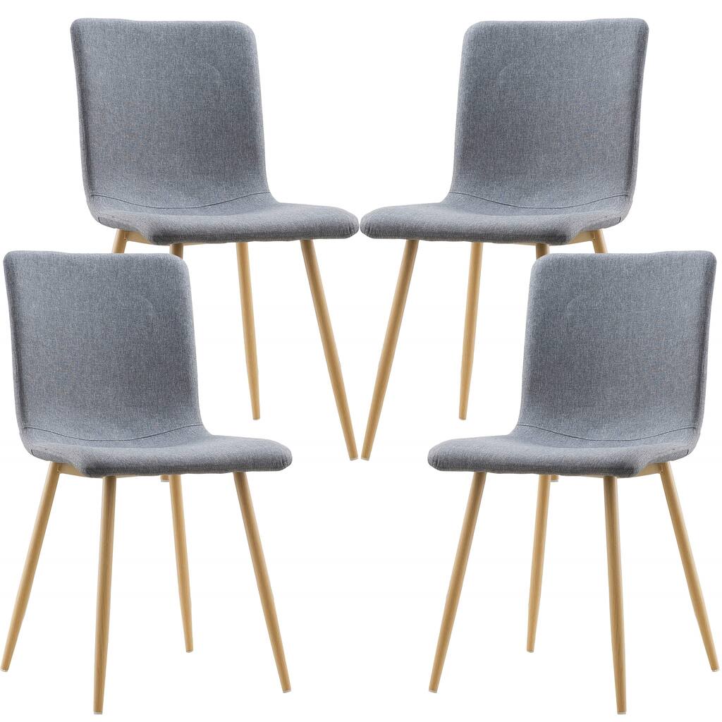 Edgemod Wadsworth Dining Chair with Natural Legs (Set of 4)