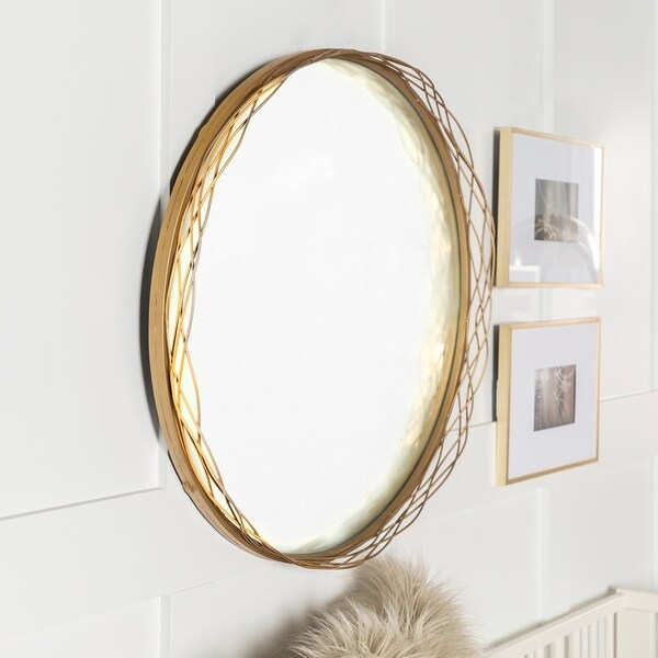 round gold frame