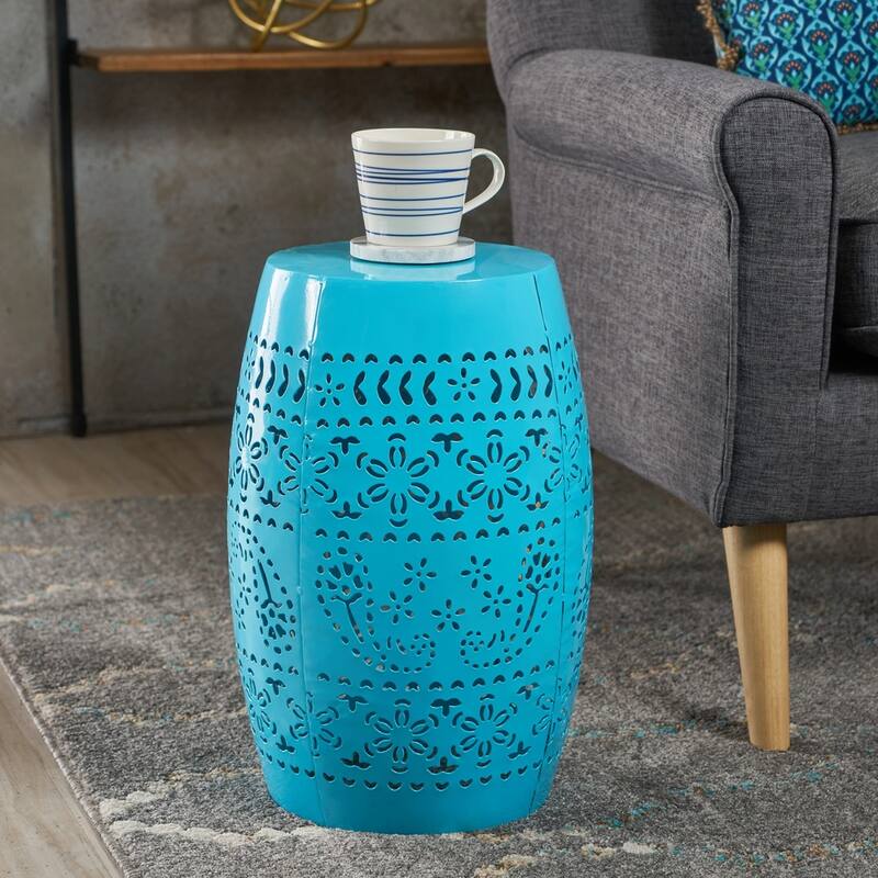 Christopher Knight Home Apollos Indoor 12" Lace Cut Iron Side Table