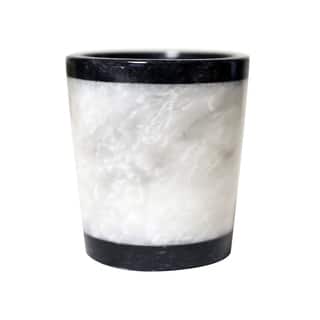 Bathroom Accessory Sets Clearance Liquidation Online At Clearance Polished Marble Tumbler Jet Black And Alabaster Shower Bathroom Accessory