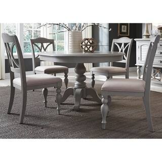 Grey Finish Kitchen Dining Room Tables Online At Summer House 42x54 Dove Gray Pedestal Dinette Table Grey