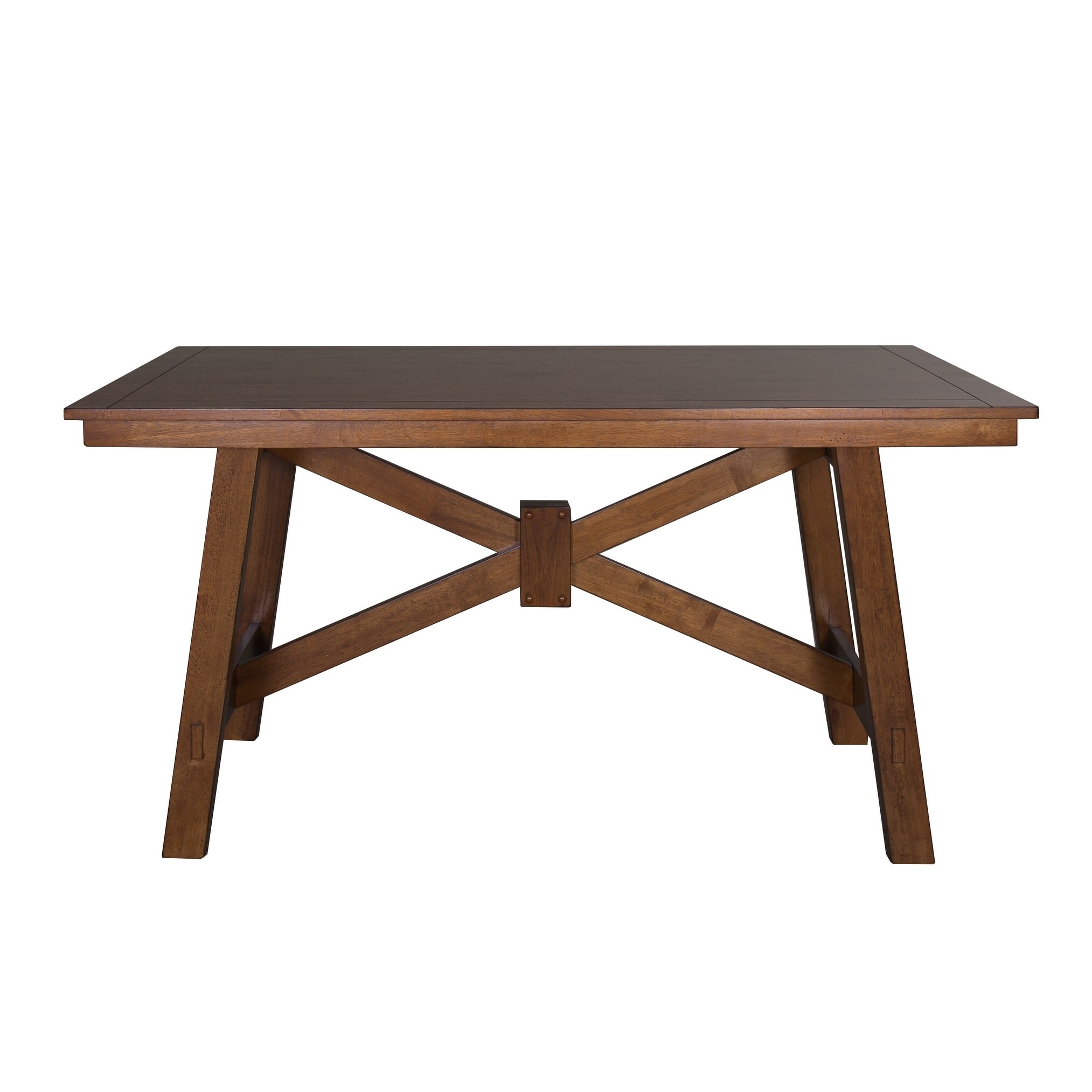 Shop The Gray Barn Mendosa Tobacco Brown Rectangular Trestle Table