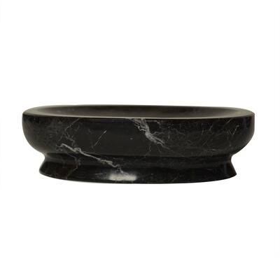 Polished Marble Soap Dish, Black Zebra, Shower and Bathroom Accessory