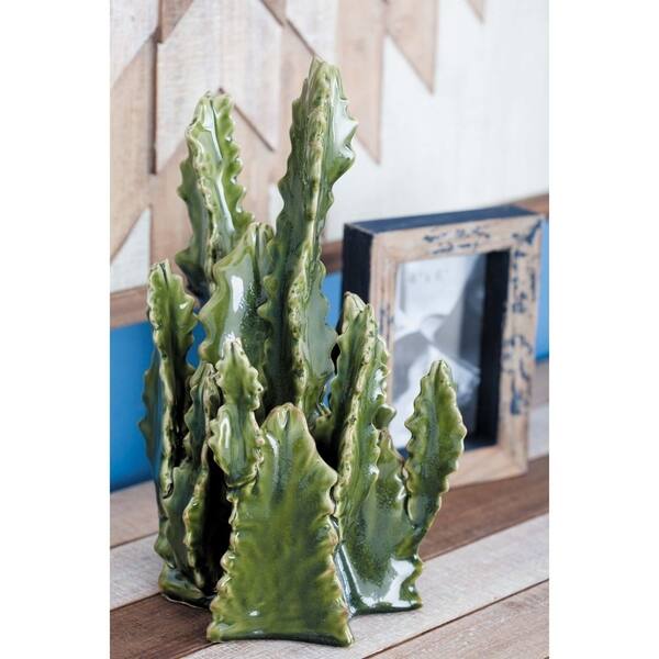 Ceramic Green Cactus Decor