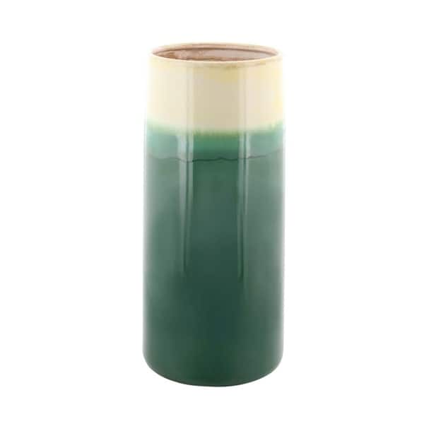 Shop Carson Carrington Christiansfeld Ceramic Green Vase 6 Inches