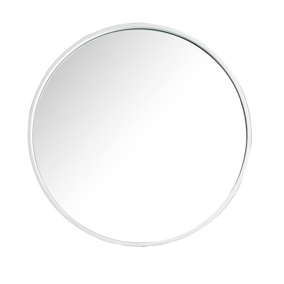 Montreal 28" Round Mirror - Glossy White - A
