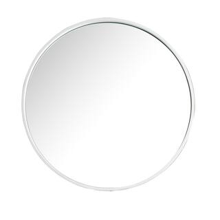 Montreal 28" Round Mirror - Glossy White - A