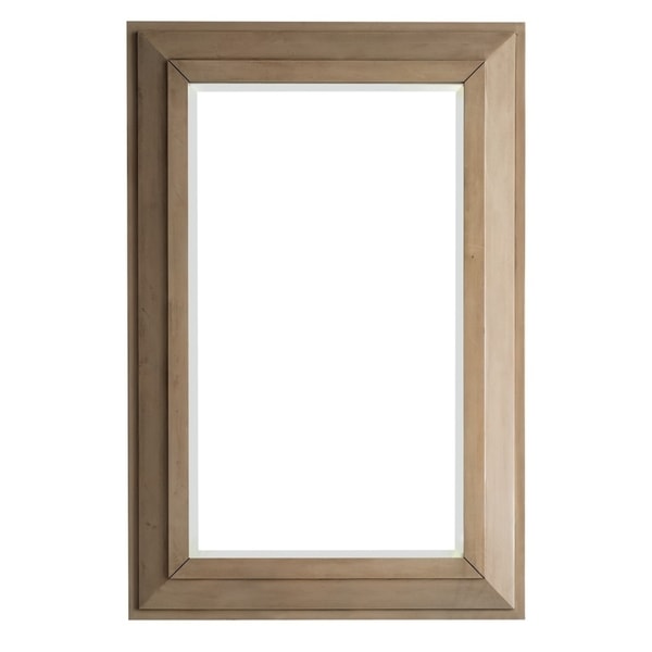 Portland 28" Rectangular Mirror, White Washed Walnut - White Washed - A/N