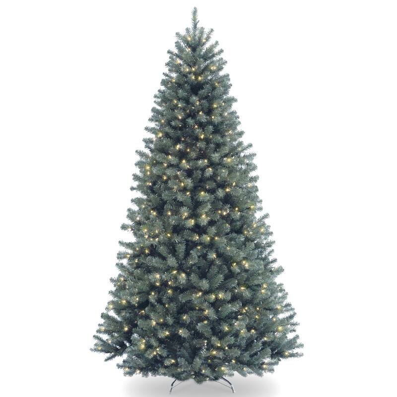 National Tree Company 9 ft. North Valley Blue Spruce Tree with Clear Lights - 9 Foot
