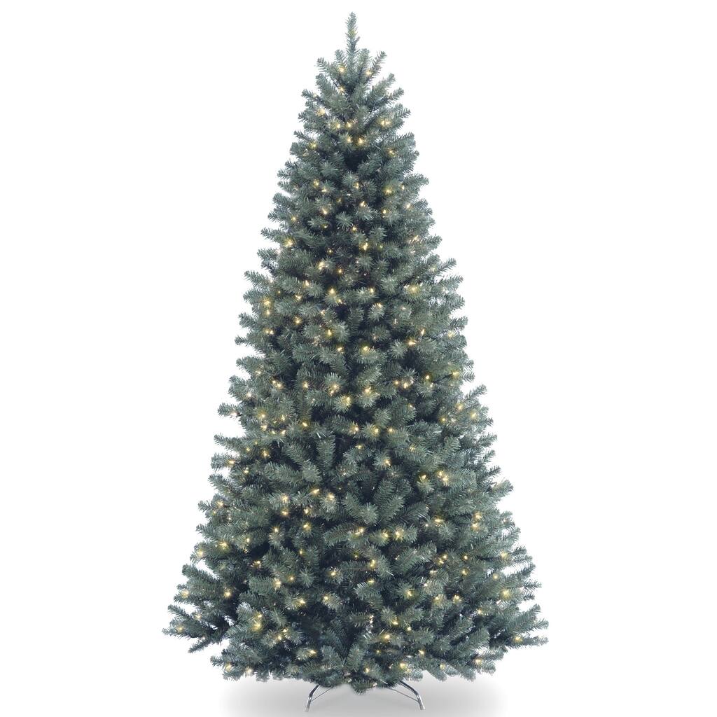 National Tree Company 9 ft. North Valley Blue Spruce Tree with Clear Lights - 9 Foot