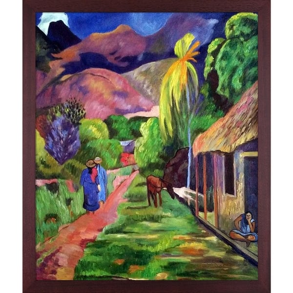 Paul Gauguin 'road In Tahiti, 1891' Hand Painted Oil Reproduction 