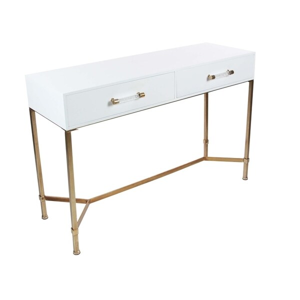 Studio 350 Metal Wood White, Gold Console Table