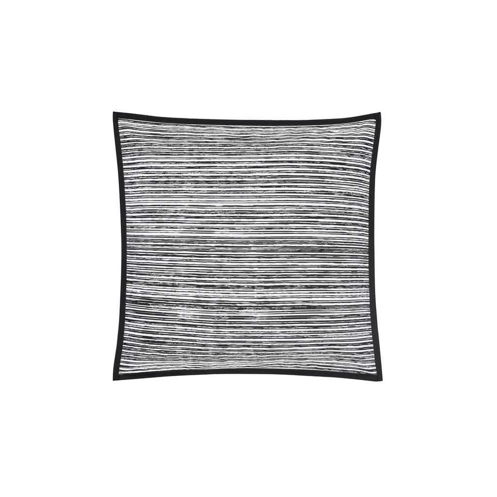 Five Queens Court Felix Twill Cotton 20 Inch Square Throw Pillow - Black