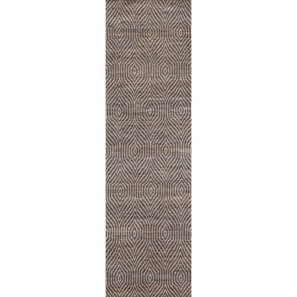 Momeni Bengal Charcoal Jute Flatweave Area Runner Rug - 2'3" x 8' Runner