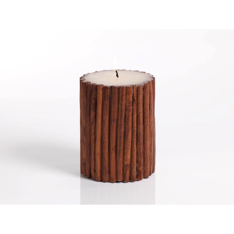 Zodax 5" Cinnamon Stick Scented Pillar Candle, Case of 3
