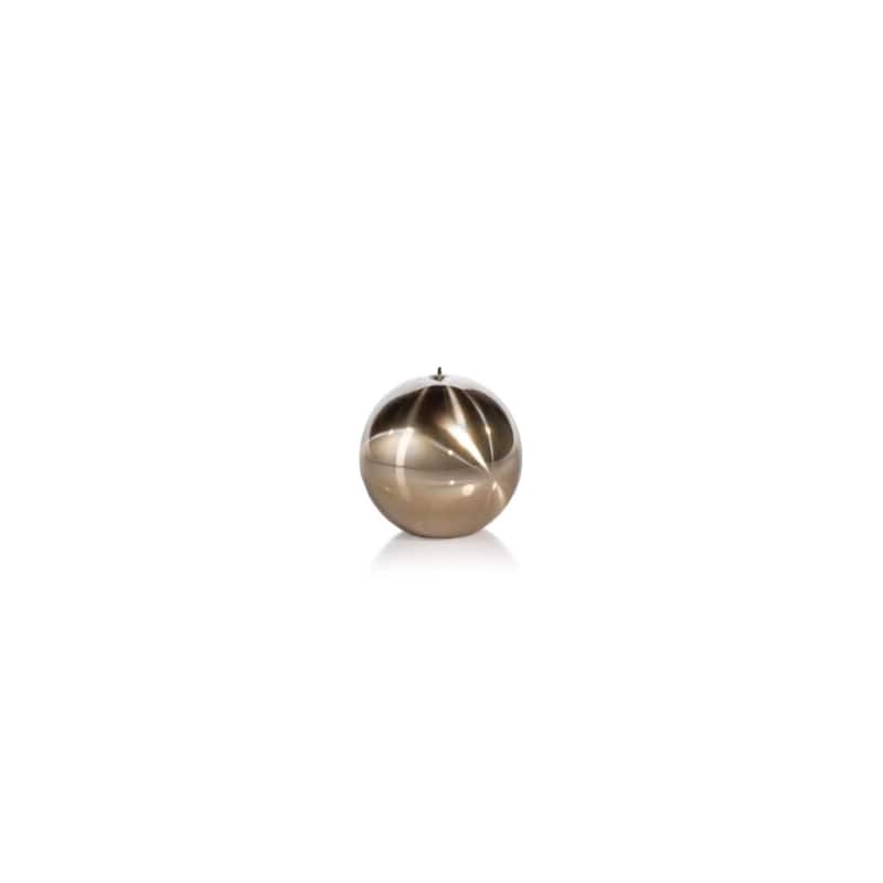 3.5" Tall Candle, Ball Shaped, Titanium Gold (Set of 6)