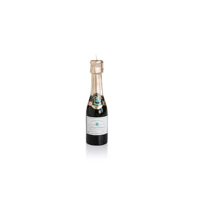 7.75" Tall Decorative Candle, Champagne Bottle Design (Set of 6)