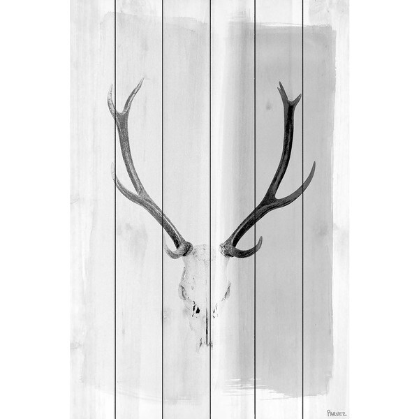 Marmont Hill - Handmade Head Gear Painting Print on White Wood