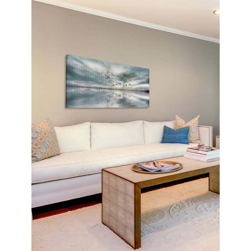 'Birds Skylight' Painting Print on Wrapped Canvas - Multi-Color