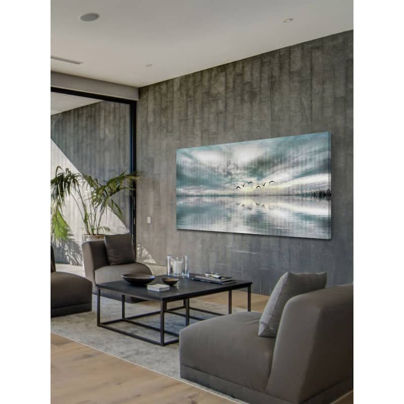 'Birds Skylight' Painting Print on Wrapped Canvas - Multi-Color