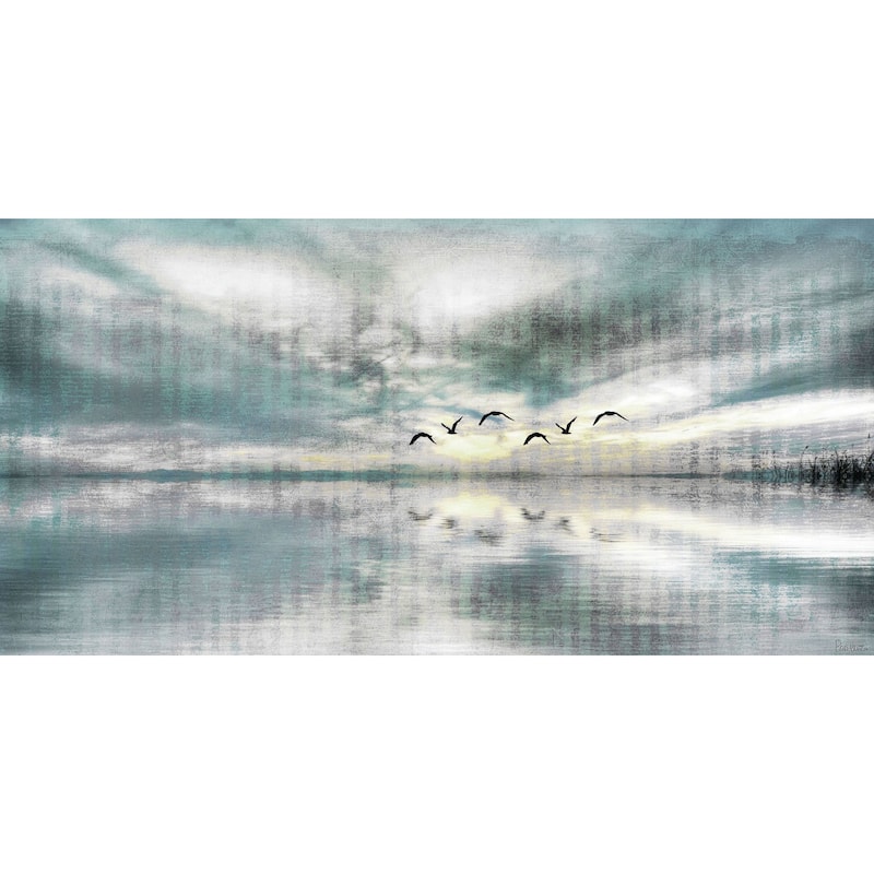 'Birds Skylight' Painting Print on Wrapped Canvas - Multi-Color