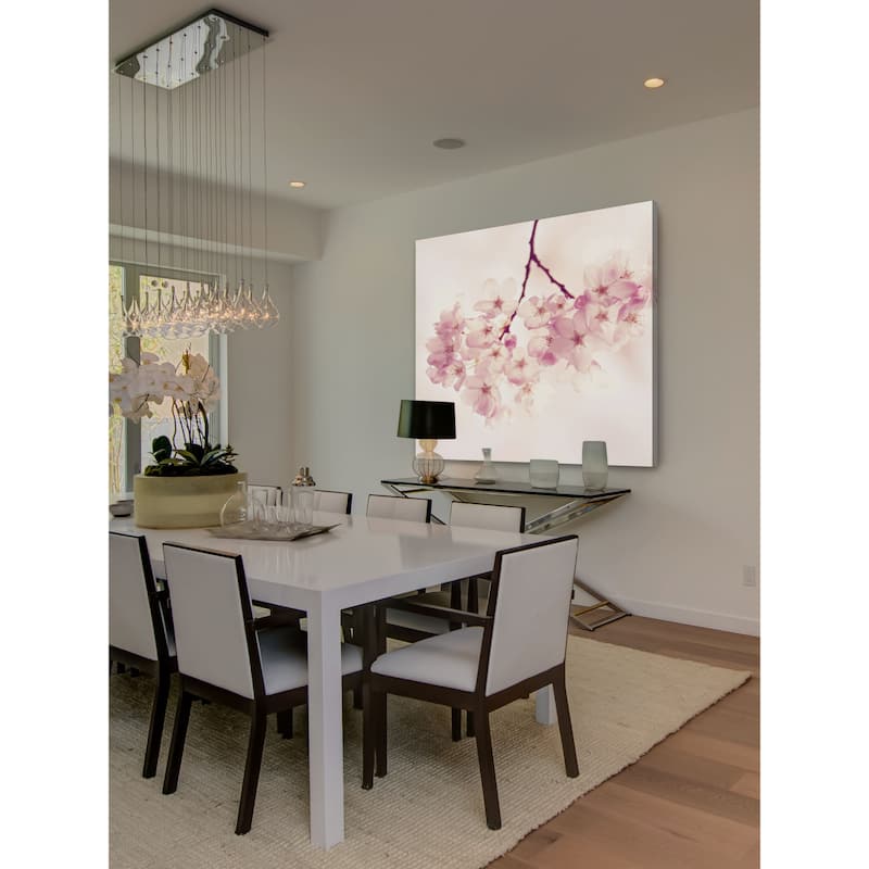 'Cherry Blossoms' Painting Print on Wrapped Canvas - Multi-Color