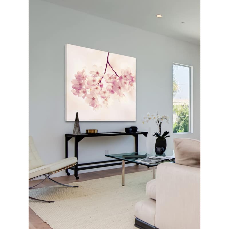 'Cherry Blossoms' Painting Print on Wrapped Canvas - Multi-Color