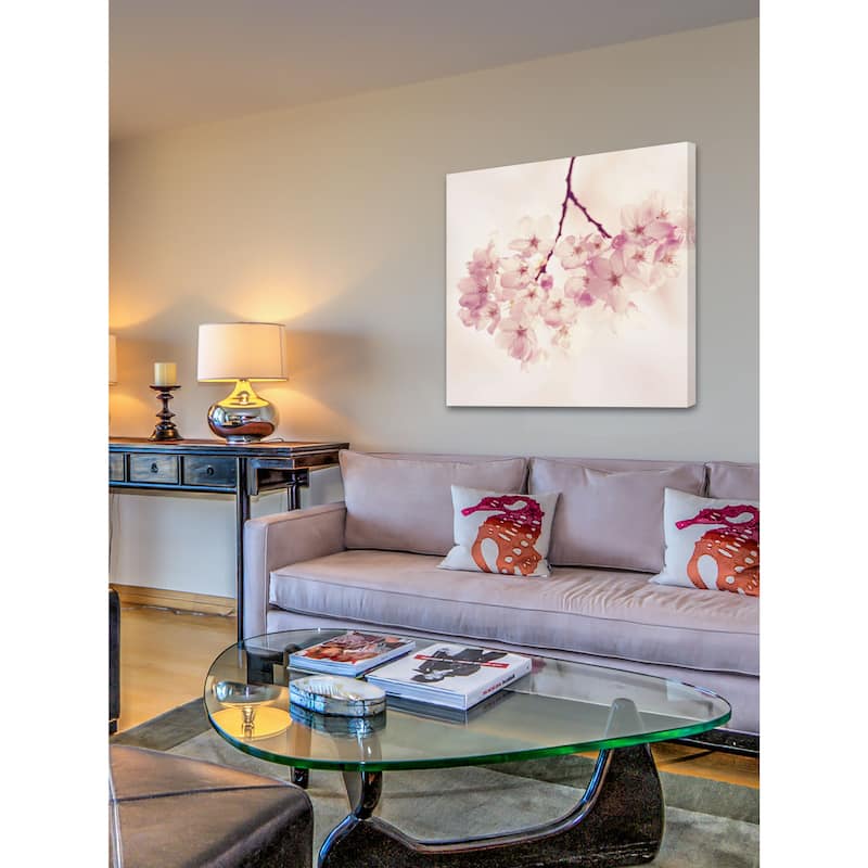 'Cherry Blossoms' Painting Print on Wrapped Canvas - Multi-Color