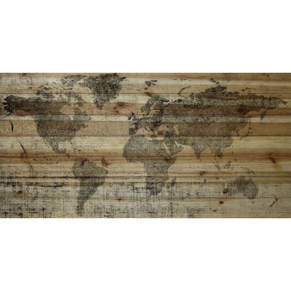 Marmont Hill - Handmade Lost in the World Painting Print on Natural Pine Wood
