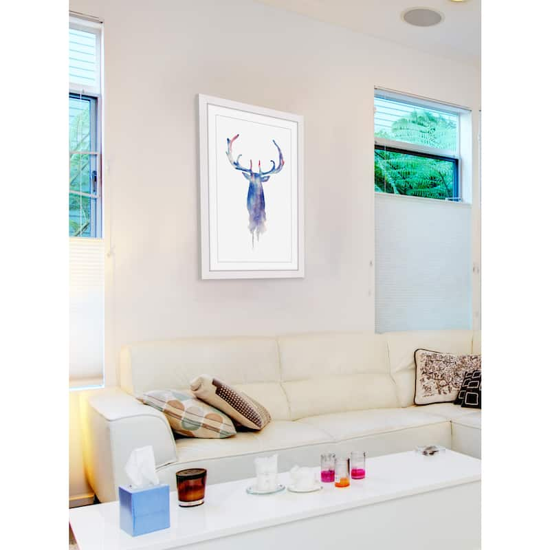 'Moose Paint' Framed Painting Print