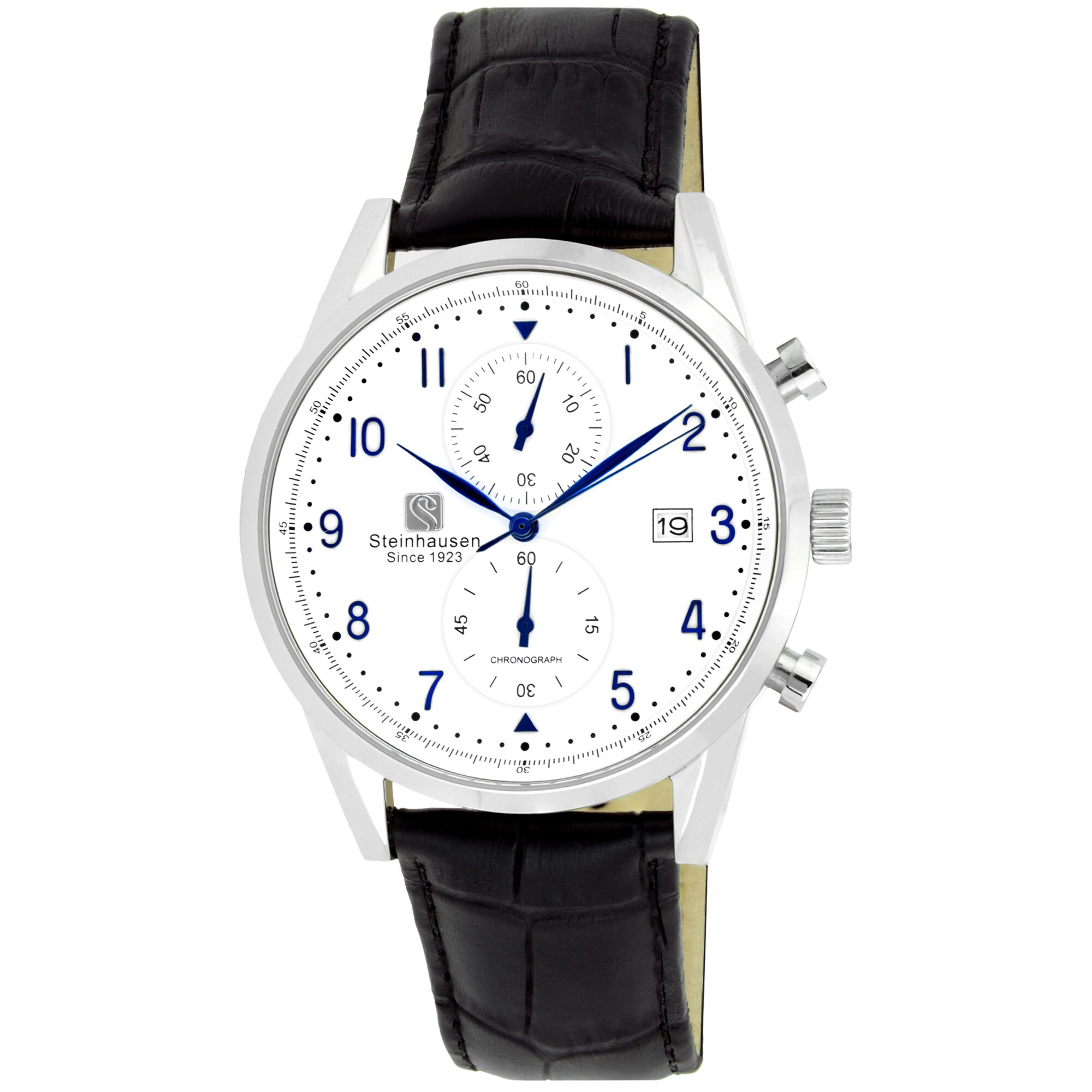 mens leather dress watch