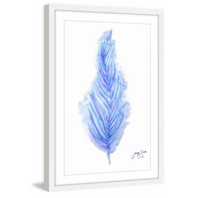 'Purple Feather' Framed Painting Print