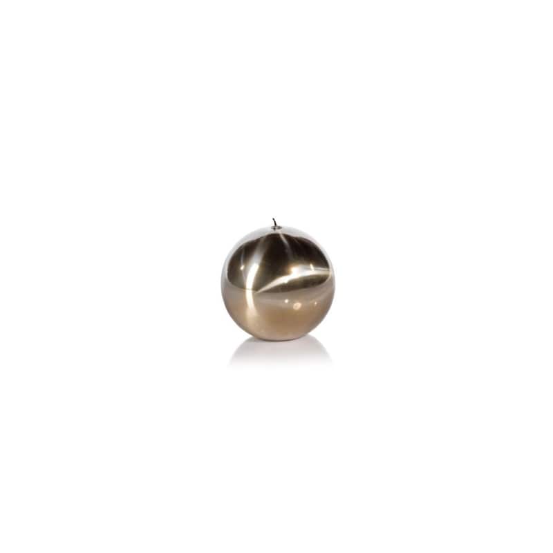 4" Tall Candle, Ball Shaped, Titanium Gold (Set of 6)