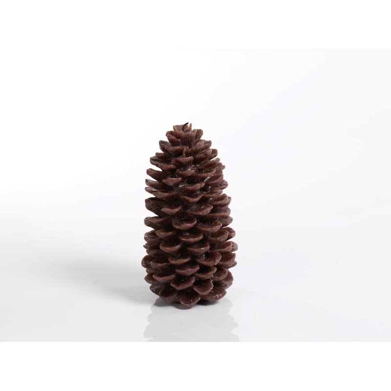 Medium Candle, Pine Cone Shaped, Brown (Set of 4)
