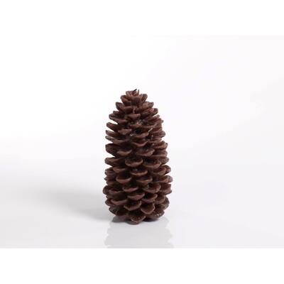 Medium Candle, Pine Cone Shaped, Brown (Set of 4)