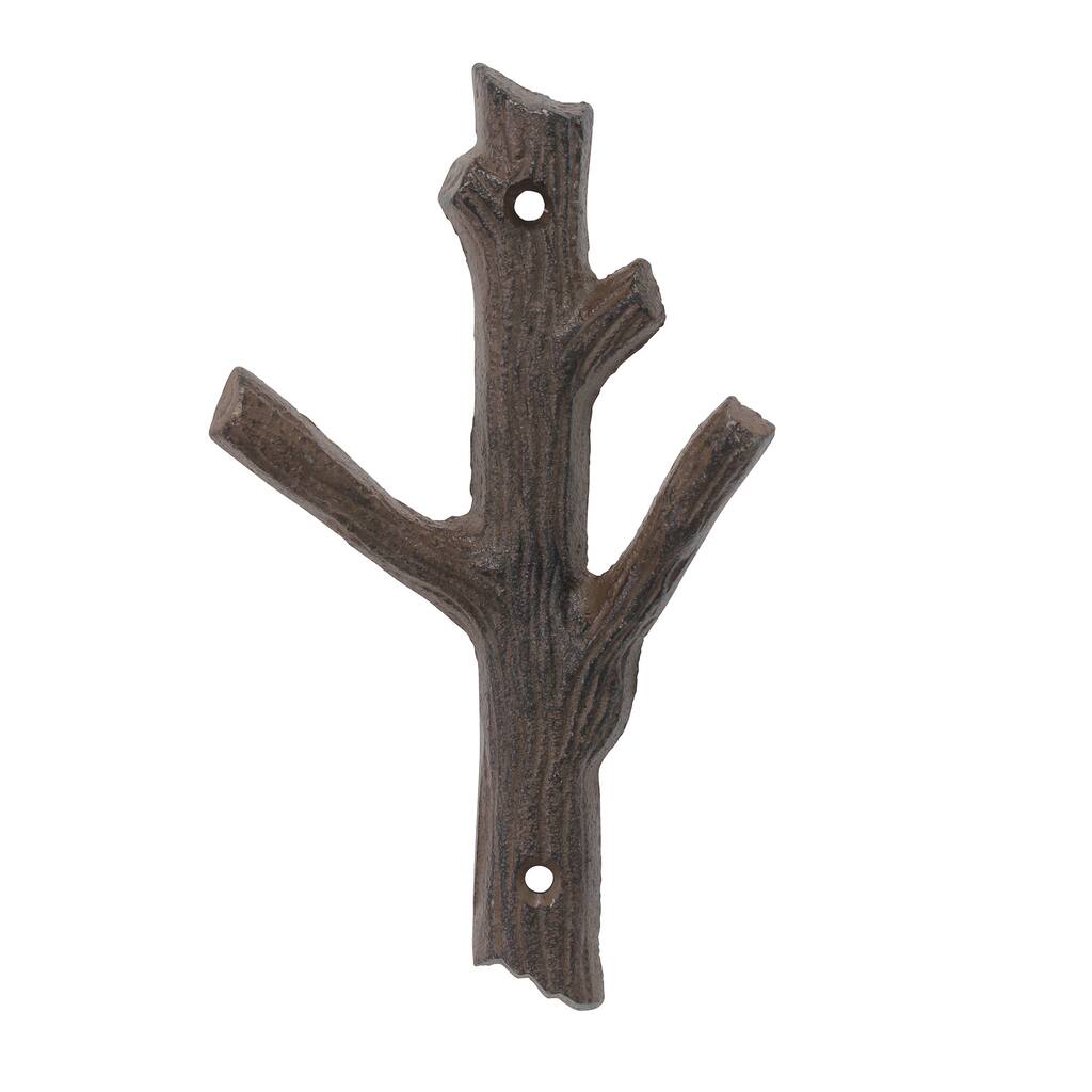 Weathered Rust Cast Iron Tree Limb Wall Hook