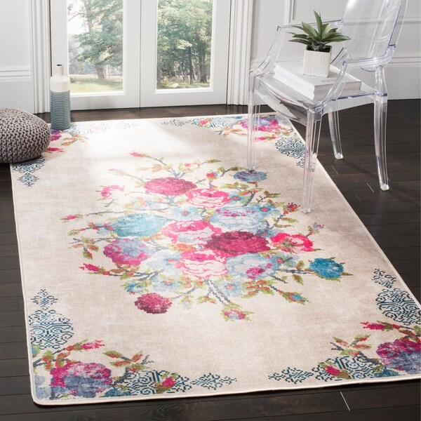 Safavieh Daytona Rosann Graphic Floral Washable Rug