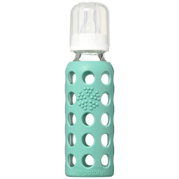 Lifefactory Glass Baby Bottle w//Protective Silicone Sleeve 15 Colors 2 Sizes