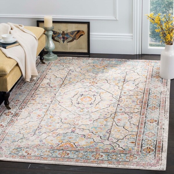 Safavieh Aria Vintage Cream/ Blue Rug - 9' x 12'