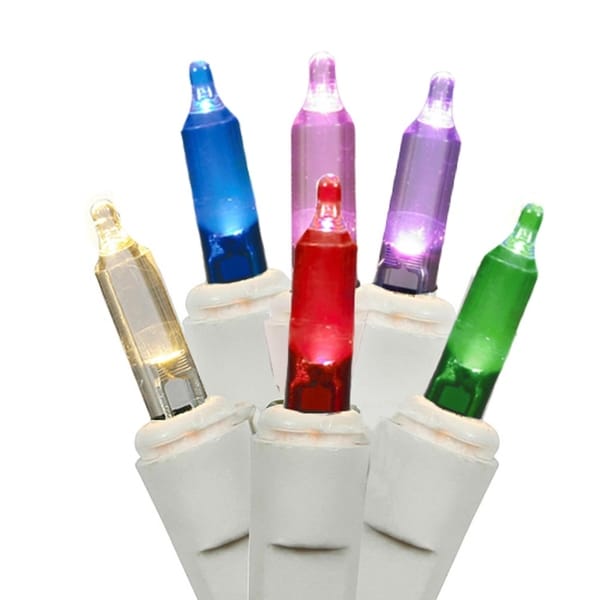 Shop Set of 100 MultiColor LED Mini Christmas Lights White Wire Free Shipping Today